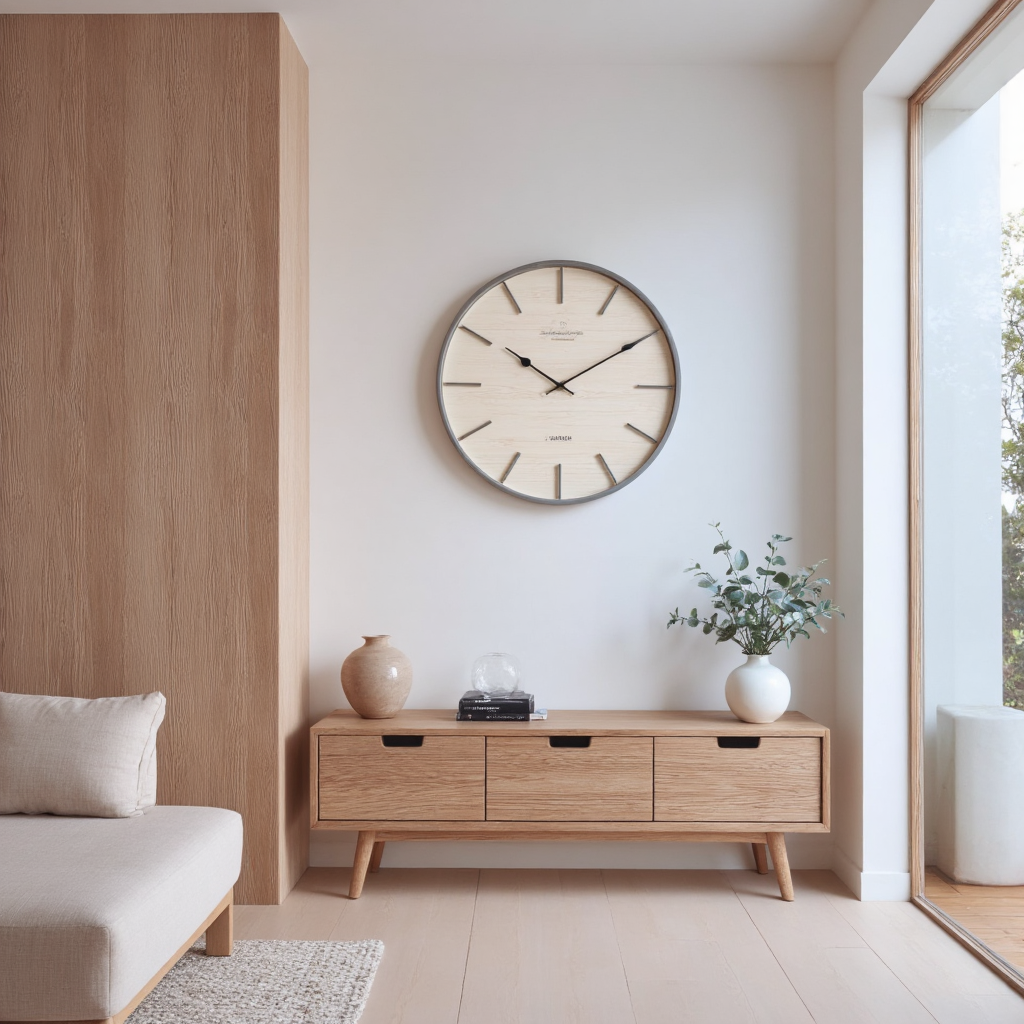 Interior with wall clock